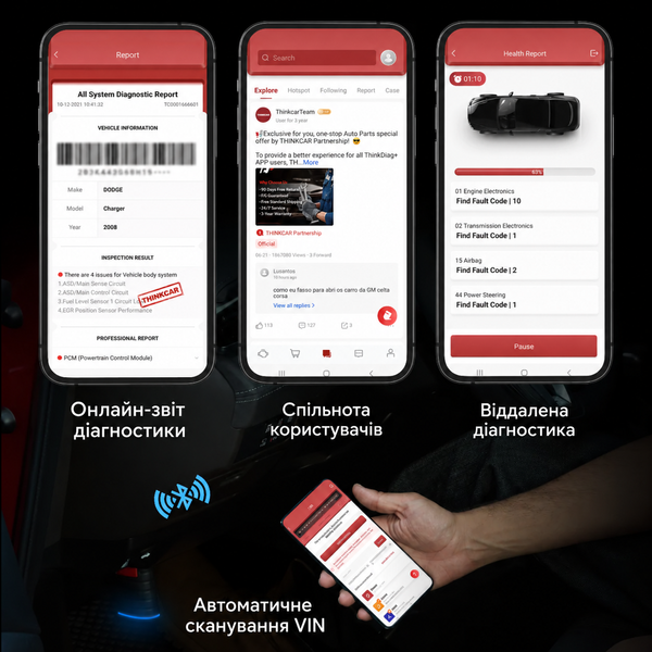 Автосканер Thinkcar ThinkDiag (Android/IOS, всі системи, 15 сервісних функцій, 2 роки оновлень, кодування, тести) 10251 фото